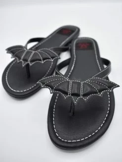 Strangecvlt NEWEST ITEMS RESTOCKED! Black Batty Betty Sandal -STRANGE CVLT