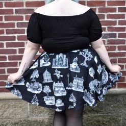 DWYBO Manning Collab BOTTOMS PREORDER From Salem, With Love Brett Velvet Skater Skirt BRETT MANNING COLLAB