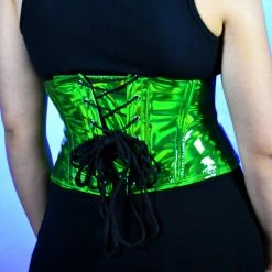 Daisy Corsets SALE ITEMS Mars Attacks Green Iridescent Zip Cincher