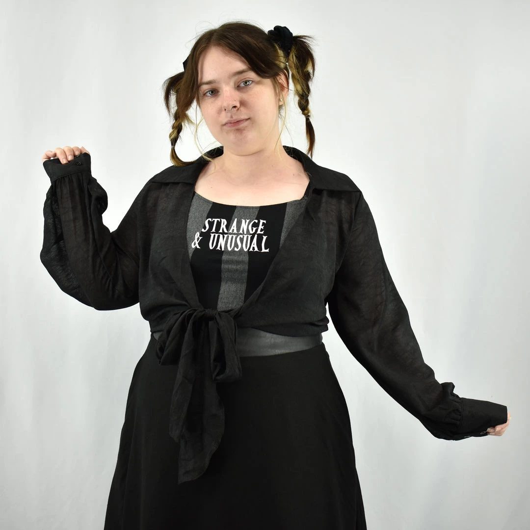 ADORA NEWEST ITEMS Elizabeth Sheer Wrap Blouse 4 ADORA NEWEST ITEMS Elizabeth Sheer Wrap Blouse