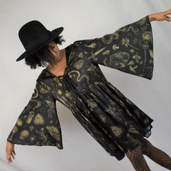 PREORDER Sabrina Satin Bell Sleeve Dress - BRETT MANNING ART DRESSES