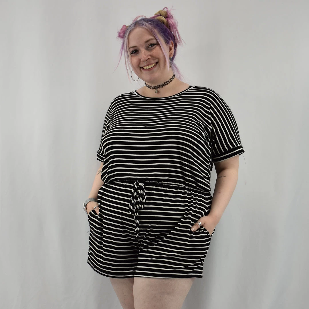 White Birch Juniper Striped Romper NEWEST ITEMS 3 White Birch Juniper Striped Romper NEWEST ITEMS