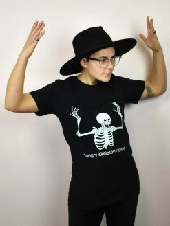 RESTOCKED! Angry Skeleton Noises Tshirt HAUNTWARES