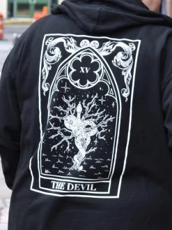 Devil Tarot Zip Hoodie THE PRETTY CULT