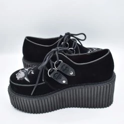 Capulet Embroidered Velvet Creepers DEMONIA