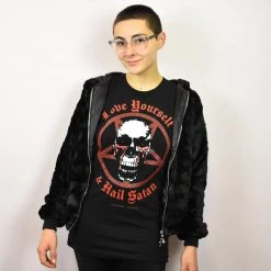 NEWEST ITEMS Love Yourself & Hail Satan Tshirt HAUNTWARES