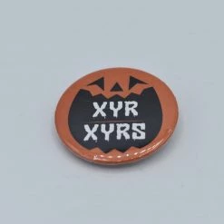 Jack O Pumpkin Pronoun Button BATS IN THE BELFRY PINS