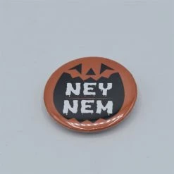 Jack O Pumpkin Pronoun Button BATS IN THE BELFRY PINS