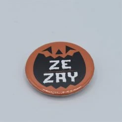 Jack O Pumpkin Pronoun Button BATS IN THE BELFRY PINS