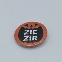 Jack O Pumpkin Pronoun Button BATS IN THE BELFRY PINS