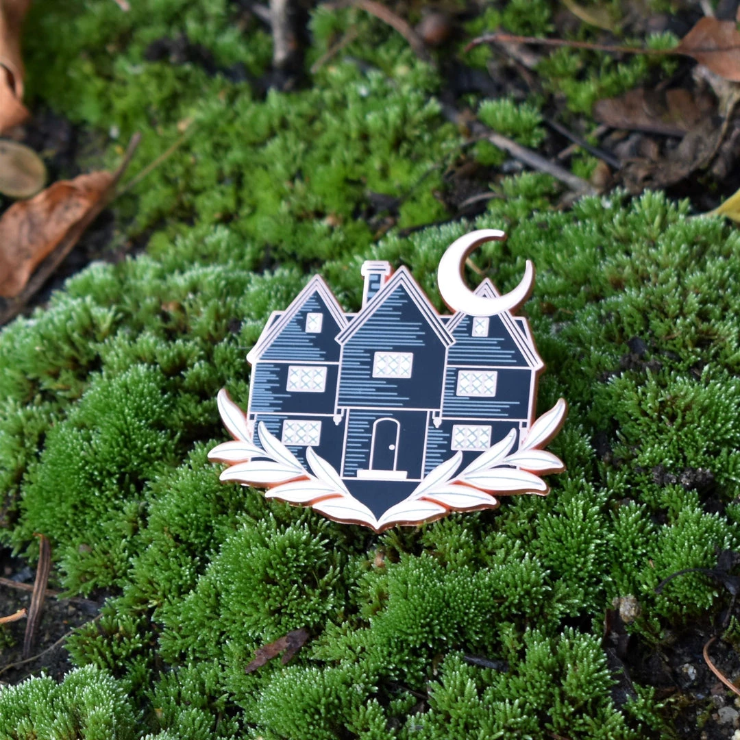 Laserbrain Patch Co Classic Witch House Pin LASERBRAIN PINS 5 Laserbrain Patch Co Classic Witch House Pin LASERBRAIN PINS