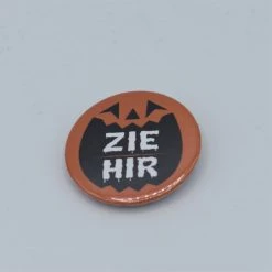 Jack O Pumpkin Pronoun Button BATS IN THE BELFRY PINS