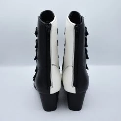 Strangecvlt SHOES & BOOTS Black And White Split Coven Boot -STRANGE CVLT