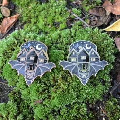 Laserbrain Patch Co Witch House Bat Pin LASERBRAIN PINS