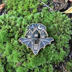 Laserbrain Patch Co Witch House Bat Pin LASERBRAIN PINS
