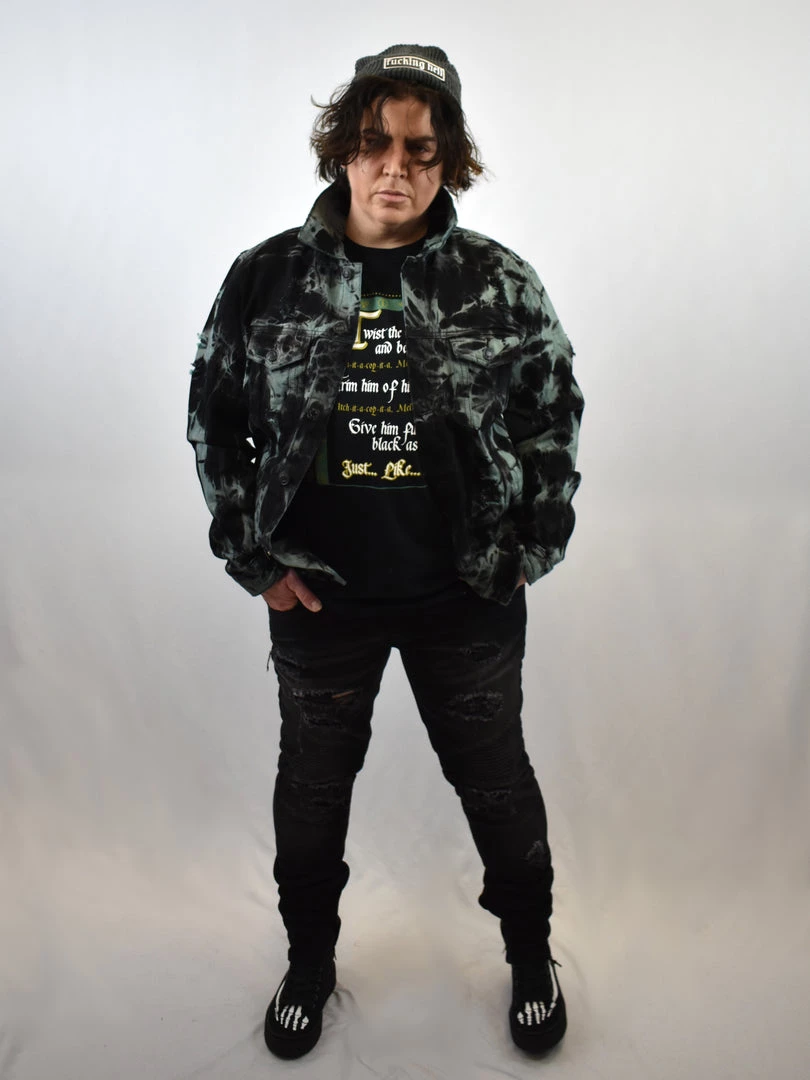 KDNK Graphic Graphite Moto Jeans UNISEX BOTTOMS 5 KDNK Graphic Graphite Moto Jeans UNISEX BOTTOMS