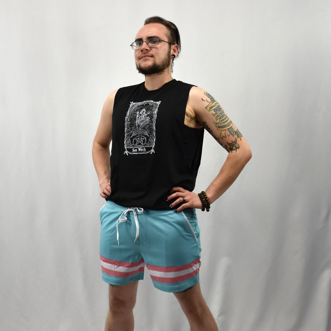 Trans Flag Boardshorts GENDERBENDER NEWEST ITEMS 3 Trans Flag Boardshorts GENDERBENDER NEWEST ITEMS