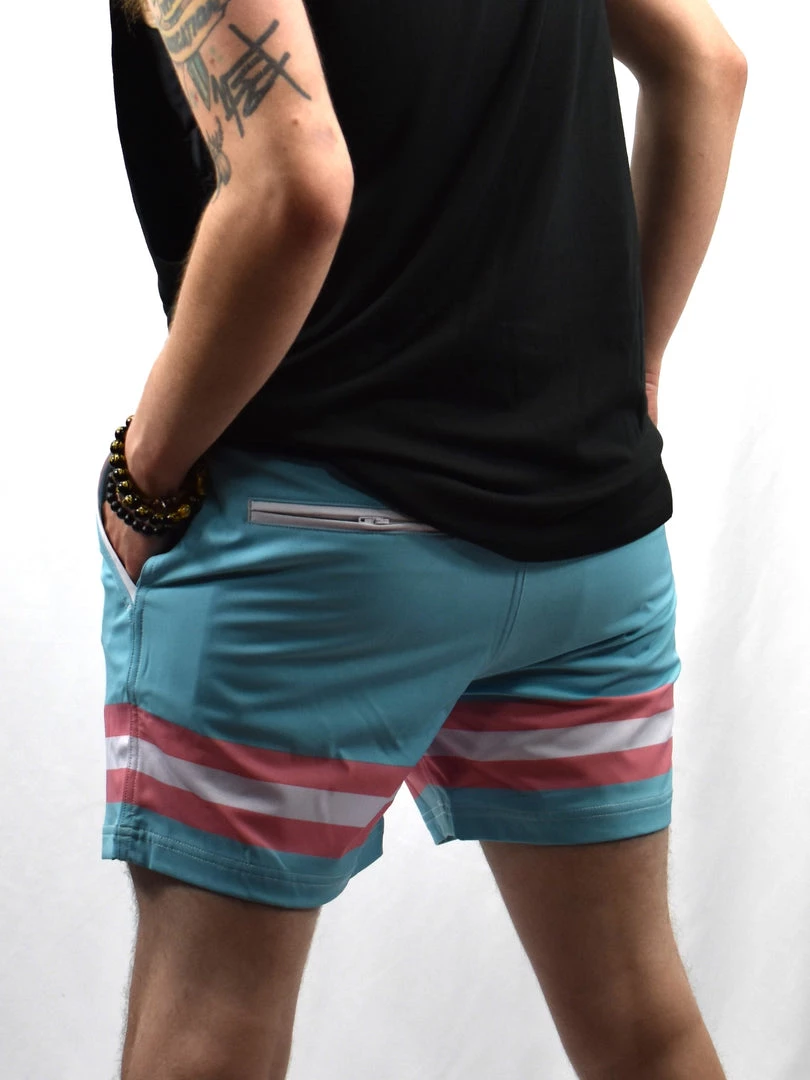 Trans Flag Boardshorts GENDERBENDER NEWEST ITEMS 6 Trans Flag Boardshorts GENDERBENDER NEWEST ITEMS