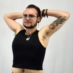 Active Unisex Swim Top (Black) GENDERBENDER