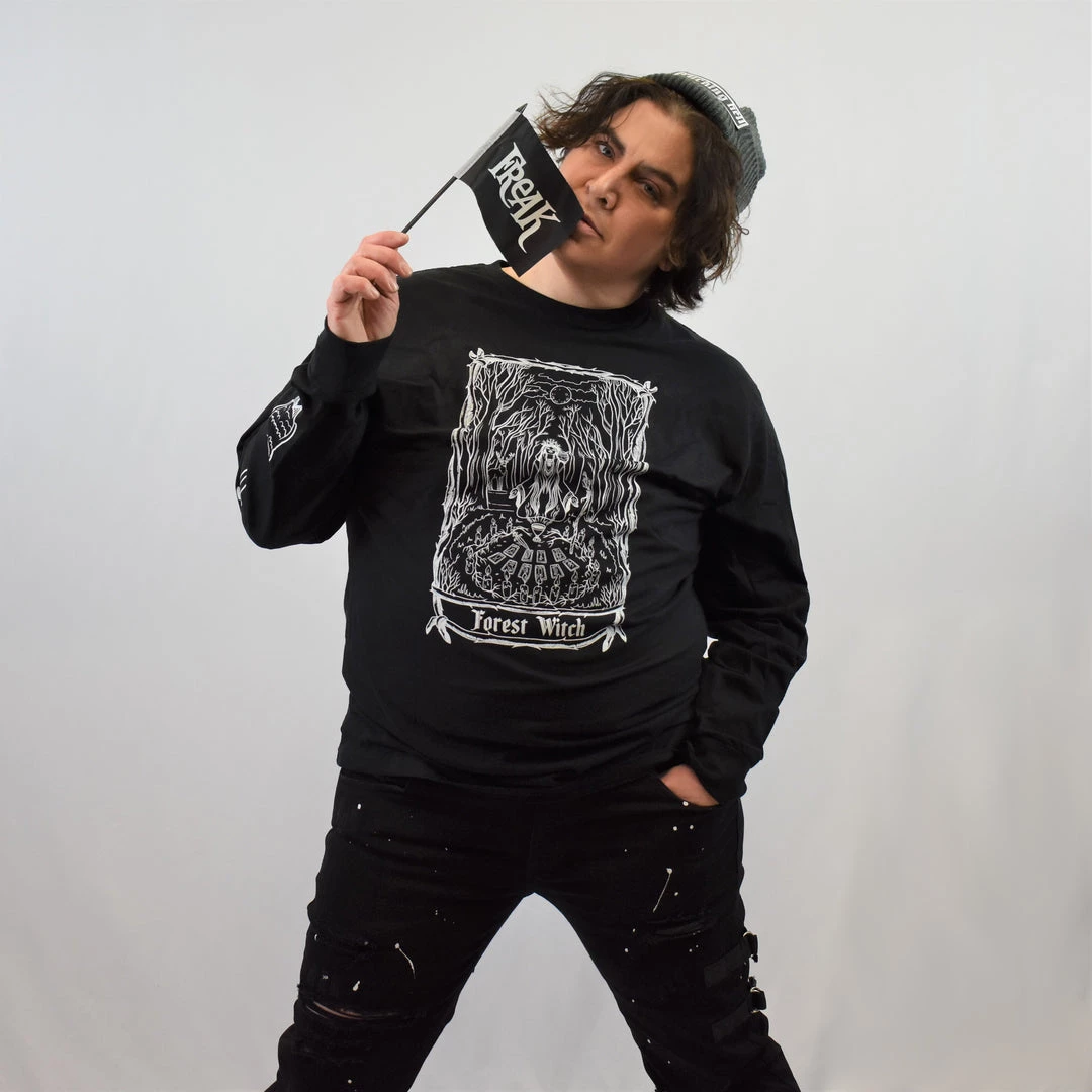 PLUS SIZE 1X-6X SELECTIONS Forest Witch Long Sleeve Tshirt THE PRETTY CULT 3 PLUS SIZE 1X-6X SELECTIONS Forest Witch Long Sleeve Tshirt THE PRETTY CULT