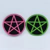 Junkyard Witch PATCHES Pentagram Patch (Green Or Pink)