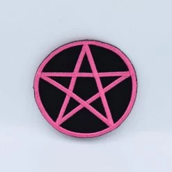 Junkyard Witch PATCHES Pentagram Patch (Green Or Pink)