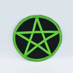 Junkyard Witch PATCHES Pentagram Patch (Green Or Pink)