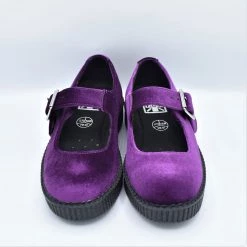 Apparition Velvet Mary Janes (Violet) - T.U.K. SALE ITEMS