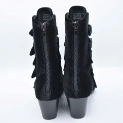 Strangecvlt Black Velvet Coven Pointed Toe Boot -STRANGE CVLT CLEARANCE (Final Sale)