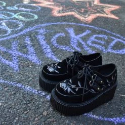 Capulet Embroidered Velvet Creepers DEMONIA