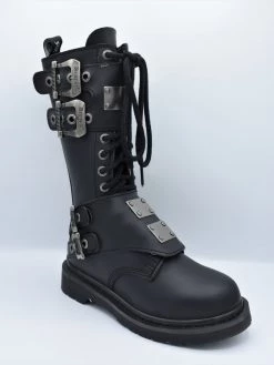 Let's Bolt Buckle Combat Boot DEMONIA SHOES & BOOTS