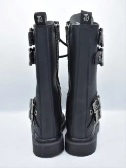 Let's Bolt Buckle Combat Boot DEMONIA SHOES & BOOTS