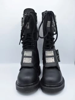 Let's Bolt Buckle Combat Boot DEMONIA SHOES & BOOTS