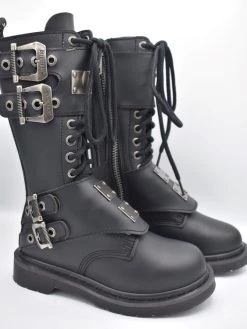 Let's Bolt Buckle Combat Boot DEMONIA SHOES & BOOTS