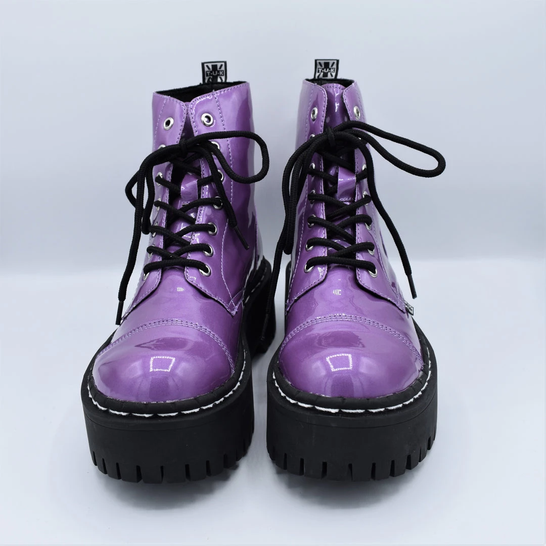 Purple Metallic 7-Eye Double Decker Boot - T.U.K. SALE ITEMS 5 Purple Metallic 7-Eye Double Decker Boot - T.U.K. SALE ITEMS