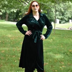 Tasha Apparel Forest Wanderer Velvet Smoking Jacket COATS & JACKETS