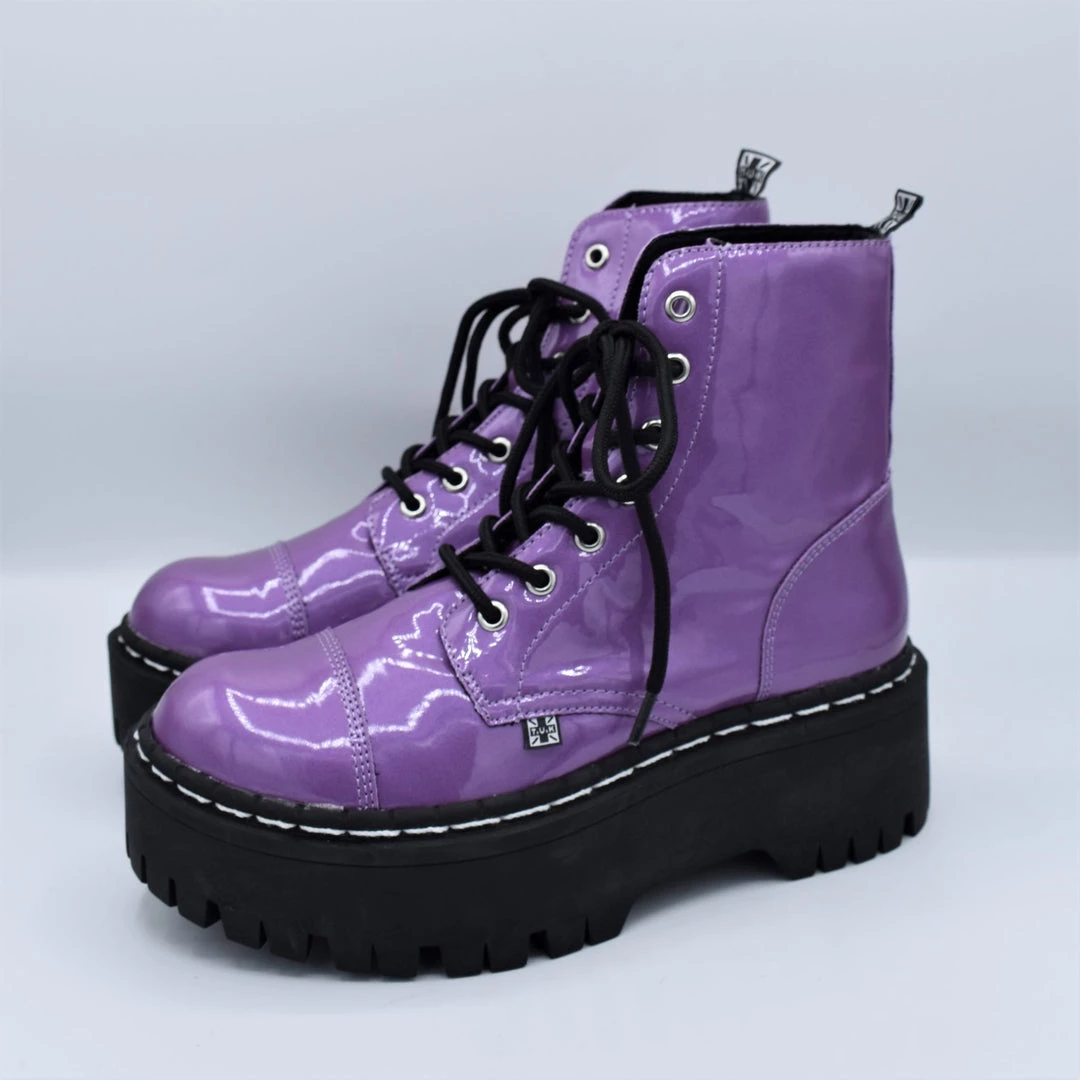 Purple Metallic 7-Eye Double Decker Boot - T.U.K. SALE ITEMS 3 Purple Metallic 7-Eye Double Decker Boot - T.U.K. SALE ITEMS