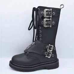 Let's Bolt Buckle Combat Boot DEMONIA SHOES & BOOTS