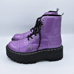 Purple Metallic 7-Eye Double Decker Boot - T.U.K. SALE ITEMS 9 Purple Metallic 7-Eye Double Decker Boot - T.U.K. SALE ITEMS
