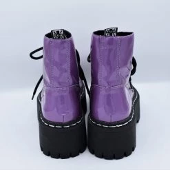 Purple Metallic 7-Eye Double Decker Boot - T.U.K. SALE ITEMS