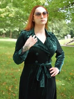 Tasha Apparel Forest Wanderer Velvet Smoking Jacket COATS & JACKETS