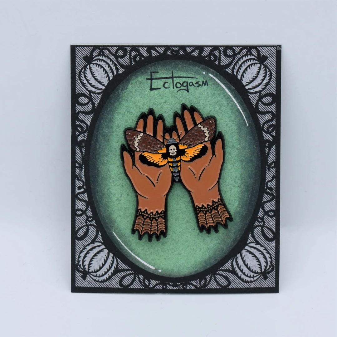 Ectogasm Death Head's Moth Witchy Pin PINS 3 Ectogasm Death Head's Moth Witchy Pin PINS