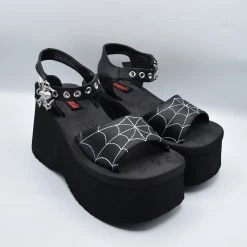 Spider Spangled Ankle Strap Sandal DEMONIA NEWEST ITEMS