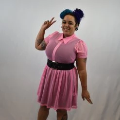 NEWEST ITEMS Courtney Mesh Babydoll Dress (Pink) MY VIOLET 12 NEWEST ITEMS Courtney Mesh Babydoll Dress (Pink) MY VIOLET