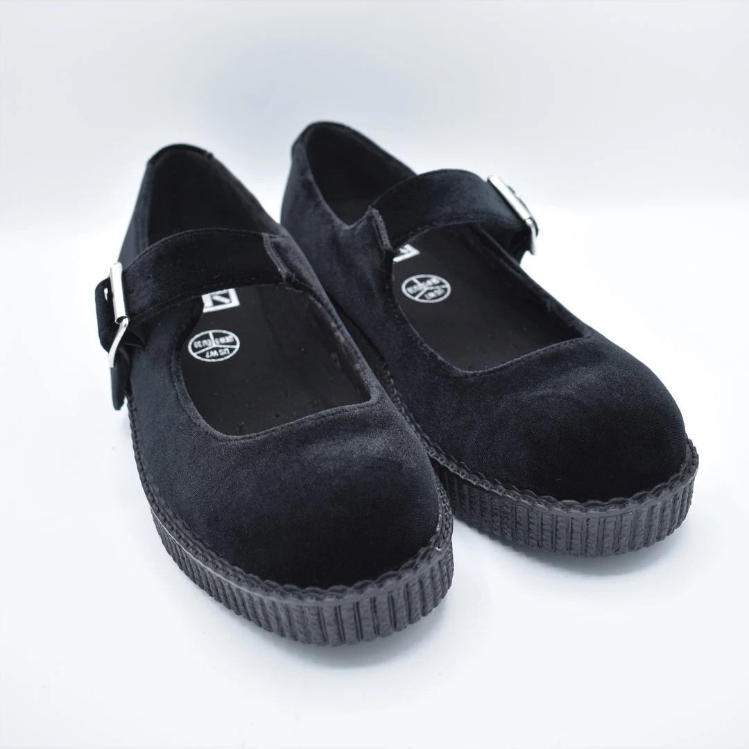 Apparition Velvet Mary Janes (Black) - T.U.K. SALE ITEMS 4 Apparition Velvet Mary Janes (Black) - T.U.K. SALE ITEMS