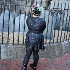 Reap What You Sew Consignment Black Puckered Patent Knit Dress HANDMADE LOCALLY