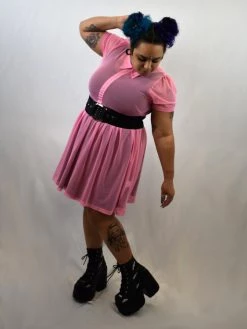 NEWEST ITEMS Courtney Mesh Babydoll Dress (Pink) MY VIOLET 14 NEWEST ITEMS Courtney Mesh Babydoll Dress (Pink) MY VIOLET