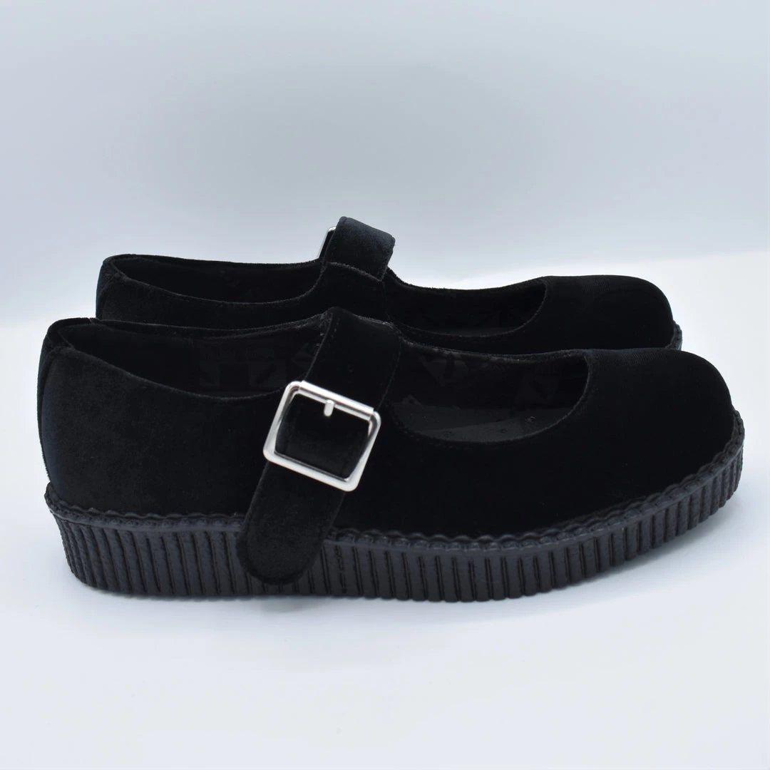 Apparition Velvet Mary Janes (Black) - T.U.K. SALE ITEMS 6 Apparition Velvet Mary Janes (Black) - T.U.K. SALE ITEMS
