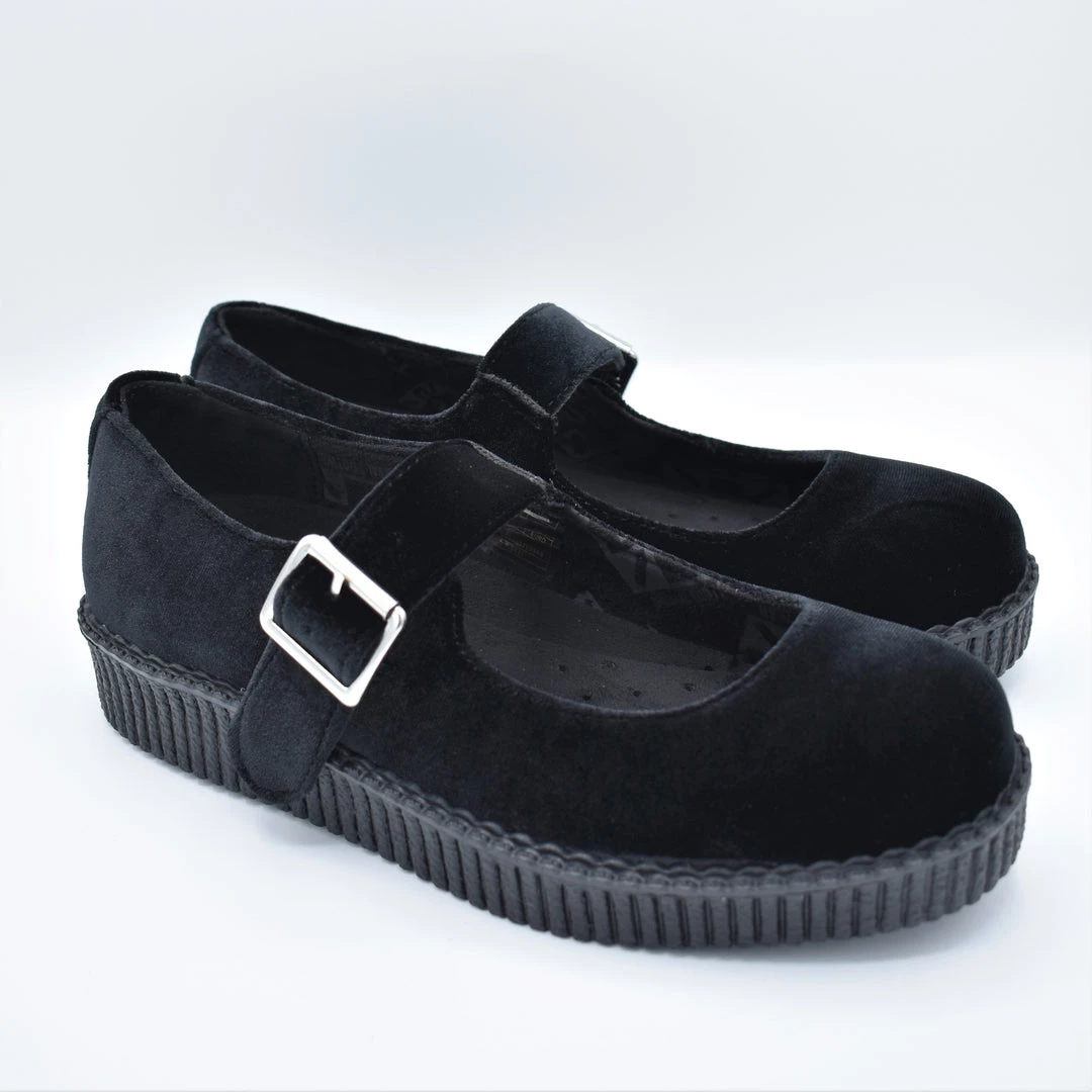 Apparition Velvet Mary Janes (Black) - T.U.K. SALE ITEMS 3 Apparition Velvet Mary Janes (Black) - T.U.K. SALE ITEMS