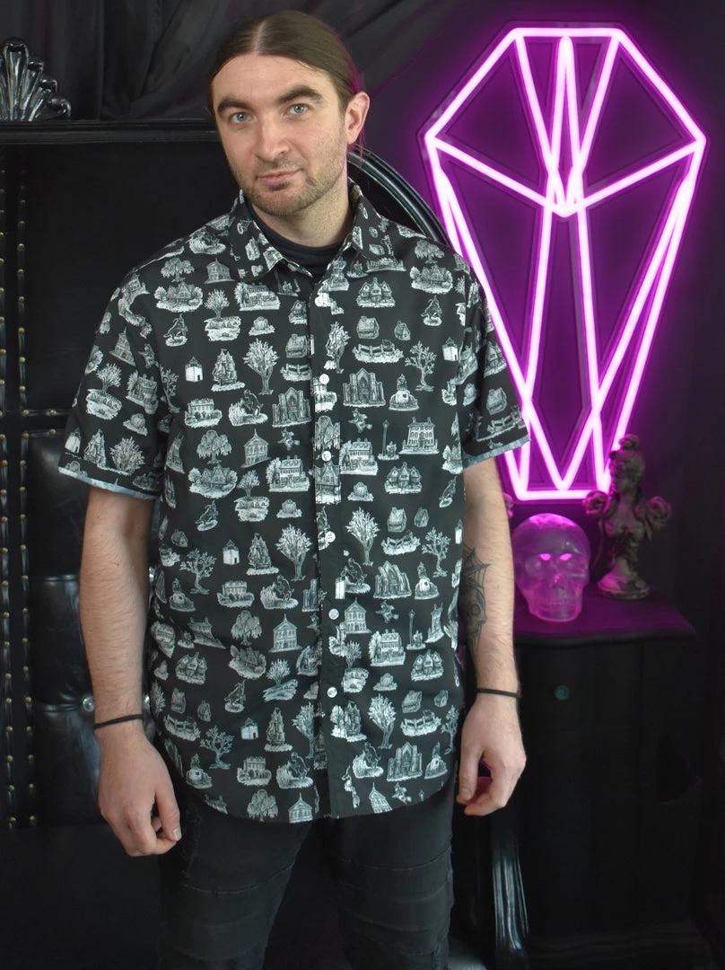 DWYBO Manning Collab ARTIST COLLABORATION EXCLUSIVES PREORDER From Salem, With Love Unisex Button Up BRETT MANNING COLLAB 4 DWYBO Manning Collab ARTIST COLLABORATION EXCLUSIVES PREORDER From Salem, With Love Unisex Button Up BRETT MANNING COLLAB